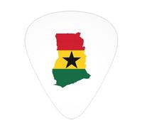 Púas de guitarra con diseño de la bandera de Ghana, paquete de 12
