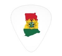 Púas de guitarra con diseño de la bandera de Ghana, paquete de 12