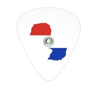 Púas de guitarra con diseño de la bandera de Paraguay, paquete de 12 púas para bajo