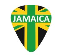 Púas de guitarra con diseño de la bandera del Reino de Jamaica, ideales para tocar la guitarra y el bajo (12 unidades).