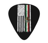 Púas de guitarra con diseño de la bandera mexicano-estadounidense, ideales para tocar la guitarra y el bajo (12 unidades).