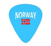 Púas de guitarra con diseño de la bandera noruega, ideales para tocar la guitarra y el bajo (12 unidades).