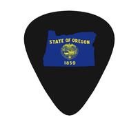 Púas de guitarra con diseño de mapa de la bandera de Oregón, paquete de 12