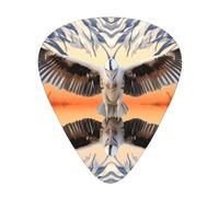 Púas de guitarra con diseño de pájaros con alas abiertas WZYWHJ Prints, 12 piezas, púas de fácil agarre para tu bajo, ukelele, guitarra acústica o eléctrica