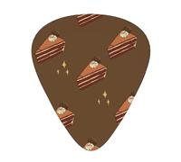 Púas de guitarra con diseño de pastel de chocolate para guitarristas acústicos, eléctricos y de banda, 12 piezas en 3 grosores diferentes