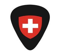 Púas de guitarra con emblema nacional de Suiza, paquete de 12