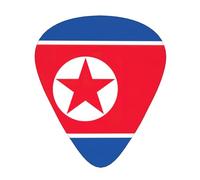 Púas de guitarra con estampado de bandera coreana con caja organizadora, púas de celuloide para guitarra acústica, bajo