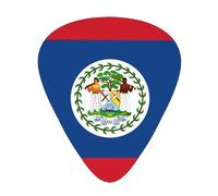 Púas de guitarra con estampado de bandera de Belice, paquete de 12 púas delgadas, medianas y pesadas para guitarra acústica, bajo, guitarra eléctrica