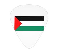 Púas de guitarra con estampado de bandera de Palestina con caja organizadora, púas de celuloide para guitarra acústica, bajo