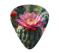 Púas de guitarra con estampado de cactus de color hada, juego de 12 piezas con 3 grosores diferentes, adecuadas para guitarras eléctricas y acústicas
