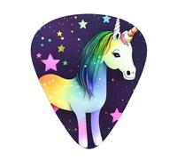 Púas de guitarra con estampado de estrella de un caballo, juego de 12 piezas con 3 grosores diferentes, adecuadas para guitarras eléctricas y acústicas