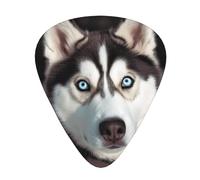 Púas de guitarra con estampado de Husky, paquete de 12 púas de guitarra para bajo eléctrico acústico, ukelele