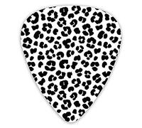 Púas de guitarra con estampado de leopardo, negro, blanco, belleza, púas de guitarra, 12 paquetes, variedad de púas de guitarra, púas