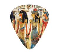 Púas de guitarra con estampado de mujeres del antiguo Egipto, 12 unidades en caja. Producen un sonido nítido para ukelele, guitarra eléctrica, acústica y bajo (0,46 0,71 0,96 mm).