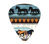 Púas de guitarra con estampado de rayas de caballo, juego de 12 piezas con 3 grosores diferentes, adecuadas para guitarras eléctricas y acústicas