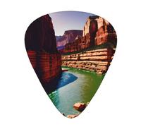 Púas de guitarra con estampado del Gran Cañón, 12 unidades, para amantes de la música, 3 grosores diferentes: 0,46, 0,71 y 0,96 mm
