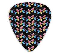 Púas de guitarra con globos de animales, perros, púas de bajo premium para guitarra eléctrica y bajo con tres tamaños (paquete de 12)
