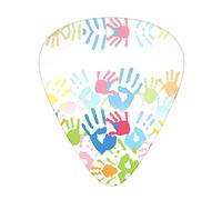 Púas de guitarra con impresión a mano para niños, triángulo clásico, bajo, acústica y eléctrica, para guitarristas, 12 piezas