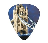 Púas de guitarra con impresión de puente de torre de 3 grosores diferentes en Londres para bajo, ukelele y guitarras acústicas