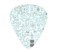 Púas de guitarra con impresión química clásica, triangular, bajo, acústica y eléctrica, para guitarristas, 12 piezas