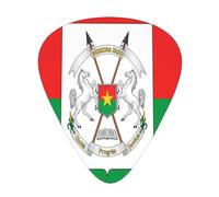 Púas de guitarra con la bandera de Burkina Faso, paquete de 12