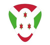 Púas de guitarra con la bandera de Burundi, paquete de 12 púas para bajo