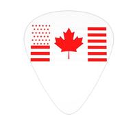 Púas de guitarra con la bandera de Estados Unidos y Canadá, paquete de 12 para bajo