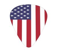 Púas de guitarra con la bandera de los Estados Unidos, paquete de 12 púas para bajo de guitarra