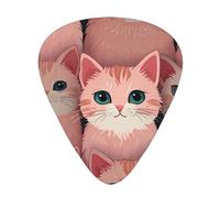 Púas de guitarra con orejas de gato en tamaños finos, medianos y gruesos, juego de 12 piezas, adecuado para guitarra eléctrica y varios instrumentos