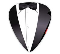 Púas de guitarra con pajarita Clipart Tuxedo Premium Púas de bajo para guitarra eléctrica y bajo con tres tamaños (paquete de 12)