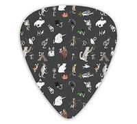 Púas de guitarra con patrón de animales (2) 12 piezas de púas de ukelele que incluyen 0,46 mm 0,71 mm 0,96 mm