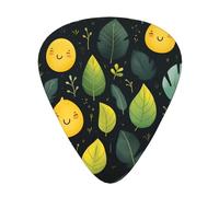 Púas de guitarra con patrón de sonrisa en tamaños finos, medianos y gruesos, juego de 12 piezas, adecuadas para guitarra eléctrica y varios instrumentos