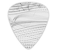 Púas de guitarra con puntos Light Party Patrón blanco 12 piezas Púas de ukelele que incluyen 0,46 mm 0,71 mm 0,96 mm