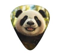 Púas de guitarra con retrato de panda en tamaños finos, medianos y gruesos, juego de 12 piezas, adecuadas para guitarra eléctrica y varios instrumentos