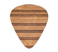Púas de guitarra con textura de color madera original, triángulo clásico, bajo, acústica y eléctrica, para guitarristas, 12 piezas