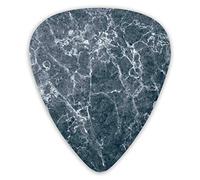Púas de guitarra con textura de mármol azul gris abstracto 12 piezas de púas de ukelele que incluyen 0,46 mm 0,71 mm 0,96 mm