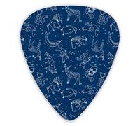 Púas de guitarra Constelaciones del cielo nocturno Púas de guitarra 12 piezas Púas de ukelele que incluyen 0,46 mm 0,71 mm 0,96 mm