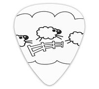 Púas de guitarra contando ovejas burbuja discurso insomnio Premium Picks Sampler 12 paquetes - variedad de púas de guitarra púas
