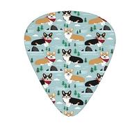 Púas de guitarra, Corgi Cannon Beach y Corgis tricolores en Oregon para guitarra acústica, guitarra eléctrica, bajo, ukelele de tres tamaños (paquete de 12)