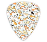 Púas de guitarra Corgi Dogs In Art Premium Púas de bajo para guitarra eléctrica y bajo con tres tamaños (paquete de 12)