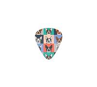 Púas de guitarra Cute Dogs Puppy Boston Terrier Premium Púas de bajo para guitarra eléctrica y bajo con tres tamaños (paquete de 12)