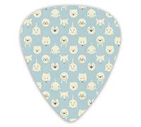 Púas de guitarra Cute Narwal Polar Bear Fox Púas de guitarra 12 piezas Púas de ukelele que incluyen 0,46 mm 0,71 mm 0,96 mm