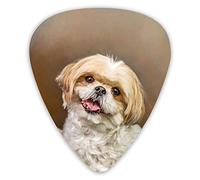 Púas de guitarra Cute Shih tzu Dog Ukulele Picks 12 piezas, incluidas 0,46 mm 0,71 mm 0,96 mm