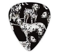 Púas de guitarra Dalmatians Fat Quarter Dogs Pets Premium Púas de bajo para guitarra eléctrica y bajo con tres tamaños (paquete de 12)