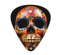 Púas de guitarra Day of the Dead Masks en tamaños finos, medianos y gruesos, juego de 12 piezas, adecuadas para guitarra eléctrica y varios instrumentos