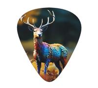 Púas de guitarra de alce en tamaños finos, medianos y gruesos, juego de 12 piezas, adecuadas para guitarra eléctrica y varios instrumentos