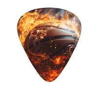 Púas de guitarra de baloncesto en fuego y agua, hechas de material ABS, adecuadas para guitarras acústicas, guitarras eléctricas, etc.