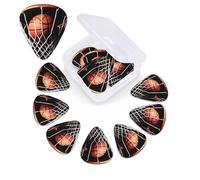 Púas de guitarra de baloncesto, paquete de 12 púas de celuloide de diferentes grosores con caja de almacenamiento de púas de guitarra, púa de guitarra personalizada para púas de guitarra acústica