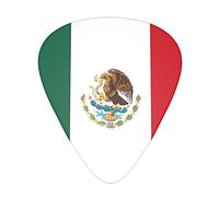 Púas de guitarra de bandera de México, triángulo clásico, bajo, acústica y eléctrica, para guitarristas, 12 piezas