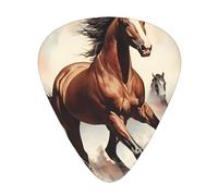 Púas de guitarra de caballo marrón en tamaños finos, medianos y gruesos, juego de 12 piezas, adecuadas para guitarra eléctrica y varios instrumentos